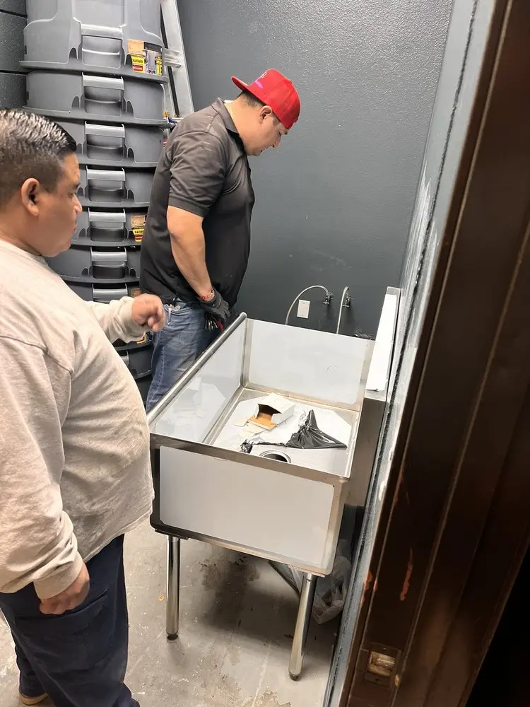 Commercial plumbing and sink installation in DeWitt